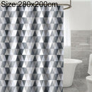Curtains for Bathroom Waterproof Polyester Fabric Moldproof Bath Curtain, Size:280x200cm