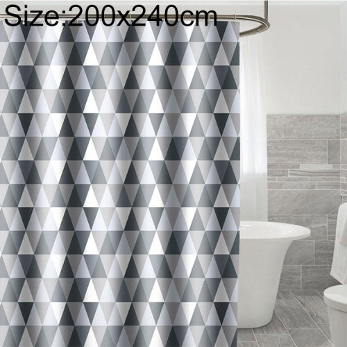 Curtains for Bathroom Waterproof Polyester Fabric Moldproof Bath Curtain, Size:200x240cm