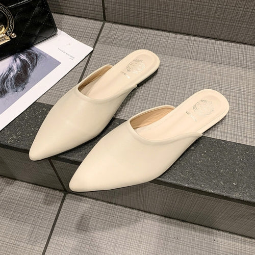 Sexy Pointed Head Womens Flat Slippers Non-SlipFlats Shoes, Shoe Size:39(Beige)