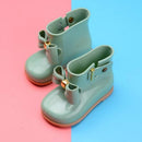 Kids Butterfly Bow Jelly Color Rainshoes Anti-Slip Rain Boots, Size:Inner Length 16.5cm(Cyan)