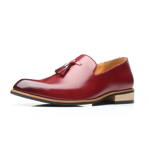 Pointed British Men Dress Shoes Soft Rubber Sole Shoes Wedding Shoes, Size:46(Brown)