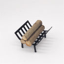 1:12 Mini House Toy Simulation Black Metal Firewood for Garden Outdoor Scene Decoration(Black )