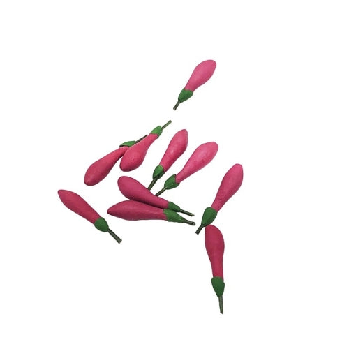 10 PCS 1:12 Mini House Toy Simulation Eggplant Vegetable Kitchen Decoration(Purple)