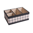 Living Room Coffee Table Box Desktop Storage Debris Finishing Household Rectangular Leather Storage Box, SIZE:19.5x13x8cm(Lattice)