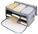 Non-woven Bamboo Charcoal Visible Upper Side Double Open Collapsible Storage Box