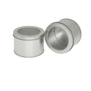 Deep Round Skylight Transparent Window Top Cover Tin Box Food Tea Can Baking Cake Box, Size:9cm x 9cm x 6cm(Silver)