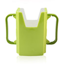 10 PCS Handle Boxed Anti-sprinkling Drink Holder Retractable Baby Learning Cup(Green)