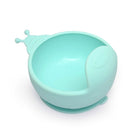 Snail Shape Silicone Baby Suction Bowl Slip Resistant Learning Feeding Tableware Baby Dinnerware Set(Blue)