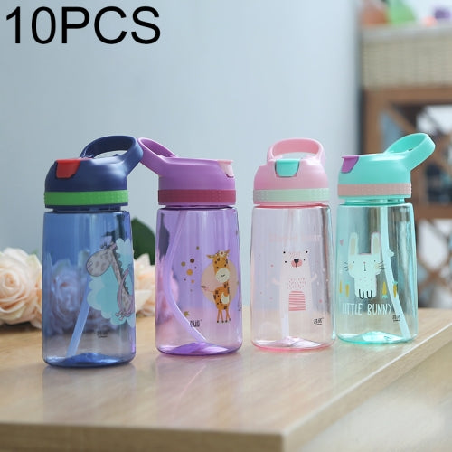 10 PCS Baby Bottle Children Drinking Bottle Kids Straw Water Bottles, Random Color Delivery