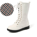 Winter Leather Children High Boots, Size:35, Color:White Boot