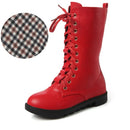 Winter Leather Children High Boots, Size:29, Color:Red Boot