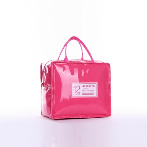Portable Cold Insulation Portable Waterproof Lunch Box Bag(Rose Red)