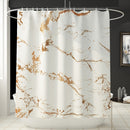 Simple Marble Striped Waterproof Shower Curtain Carpet Toilet Mat Set, Model:YL107