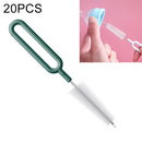 20 PCS Nylon Feeding Bottle Cleaning Brush Rotating Teapot Brush(Midnight Green)