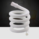 2 PCS 18mm Diameter Plastic Drain Pipe Water Outlet Extension Hose with Clamp for Semi-automatic Washing Machine / Air Conditioner, Size:1m Length