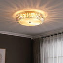 50cm Modern Simple Crystal Copper Ceiling Lamp( Three-color Light )