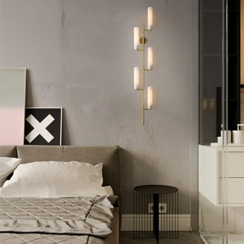 4 Head Wall Light LED Full Copper Wall Lamp Living Room Aisle Corridor Bedroom Bedside Simple Wall Lamp(Warm Light )