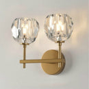 Wall Lamp Villa Hotel Wall Lamp Bedroom Bedside Crystal Wall Lamp, Power source: Without light source( Double Head Gold )