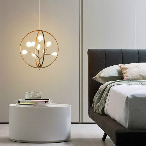 Modern Minimalist Tree Firefly Chandelier, Power source: White Light(Gold )