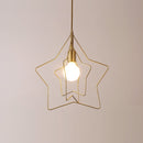 Three-frame Chandelier All Copper Personality Brass Five-pointed Star Chandelier with 5W White Light LED