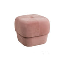 Modern Fabric Solid Wood Stool Thickened Small Stool Living Room Stool, Specification:Small Pink