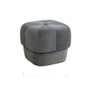 Modern Fabric Solid Wood Stool Thickened Small Stool Living Room Stool, Specification:Small Blue Gray