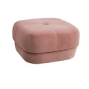 Modern Fabric Solid Wood Stool Thickened Small Stool Living Room Stool, Specification:Large Pink
