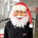 2 PCS Christmas Santa Claus Silicone Mask Beard Decoration