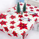 2 PCS Christmas Creative Disposable PVC Printed Tablecloth Table Decoration(Leaf )