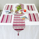 2 Sets Christmas Table Linen Printed Table Flag Set Decoration Supplies