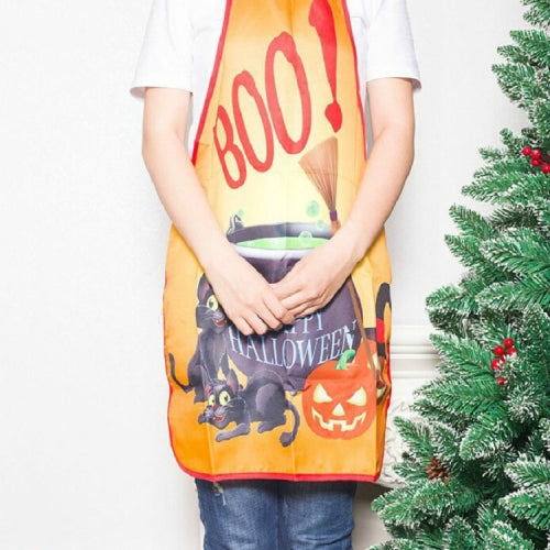 2 PCS Halloween Party Decoration Apron Halloween Decorations( Black Cat Pharmacy )