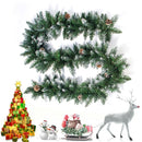 2 PCS Christmas PVC Rattan Door and Window Pine Cone Decoration Supplies, Size:2.7m