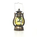 2 PCS Christmas Creative Print Small Oil Lamp Decoration(Bronze Snowman )