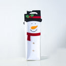 2 PCS Christmas Handmade Felt Feather Penguin Red Wine Champagne Bottle Set(Snowman )