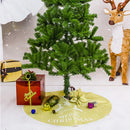 2 PCS Creative Christmas Print Christmas Tree Bottom Decoration, Size:90x90CM(Gold)