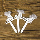 2 Packs Creative Christmas Wooden Cake Insert Baking Decoration, Specification: Sleigh