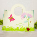 2 PCS Cartoon Butterfly Fabric Felt Candy Storage Bag Shopping Basket, Specification: C Round Portable Bag