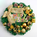 2 PCS Creative Bow Garland Christmas Ornament, Size:40CM(Gold)