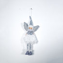 2 PCS Christmas Cloth Sequins Feather Angel Girl Doll Pendant Ornament, Size:Small(Silver)