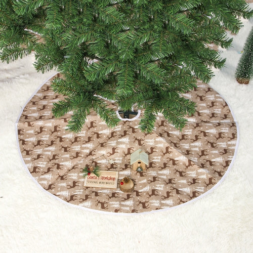 2 PCS Christmas Fabric Elk Print Christmas Tree Bottom Decorative Tree Skirt, Size:10cm