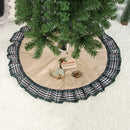 2 PCS Christmas Creative Fabric Plaid Christmas Tree Bottom Ornament, Size:100 cm(Green)