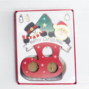 2 Box Christmas Wood Painted Snow Boots Desktop Decoration Small Ornaments Gifts, Size:Small(Red)