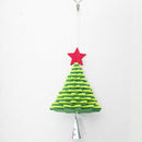 2 PCS Creative Flannel Bell Ornaments Christmas tree Metal Decorative Pendants Ornaments( Green Bell Pendant )