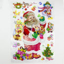 Christmas Decorations Creative Christmas Lights Window Stickers Christmas Color Stickers Door Window Decorations(Santa Claus )