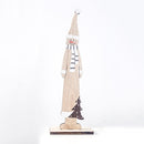 2 PCS Christmas Creative Wooden Print Mosaic Decoration(Snowman )