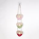 2 PCS Wooden Painted Snowflake Christmas Photo Frame Tree String Christmas Photo Frame Christmas Tree Decoration Pendant(Heart)