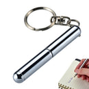 2 PCS Metal Key Ring Stainless Steel Telescopic Pen