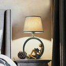 Modern Bedside Reading Statue Base Lamp Home Decoration, Light color:Button Switch 3W White Light Bulb