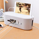 Home Cable Storage Box Hollow Wire Cord Safety Tidy Organizer Container, SIZE:Heighten(Grey)