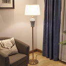 Ceramic Retro Luxury Floor Lamp Energy-saving Lighting Hotel Living Room Bedroom(Blue)